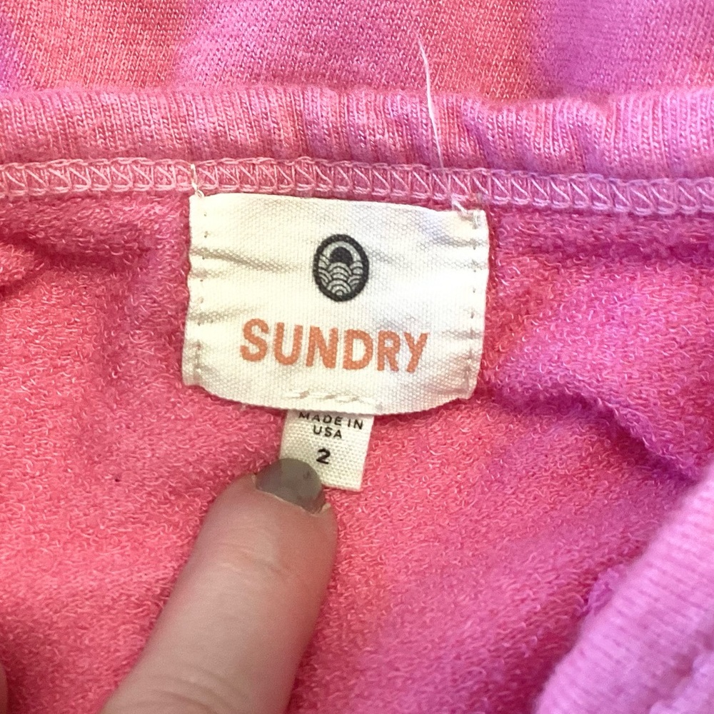 Sundry Love Me Truly Raglan Pullover Sweatshirt - Pink - M - Picture 5 of 7
